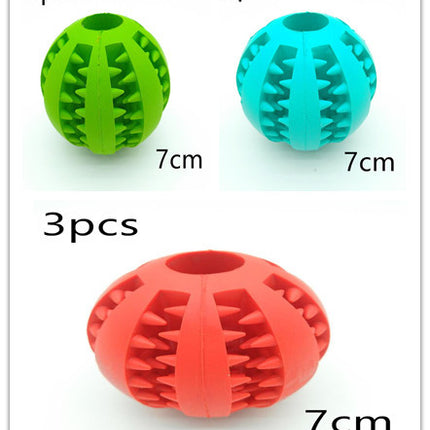 Pet Slow Feeder Dog Toy Cute Funny Rubber Dog Ball Toy