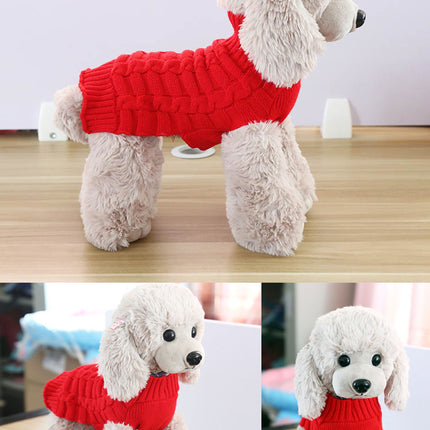 Cashmere Twisted Rope Pet Sweater, Dog Clothes, Pet Products