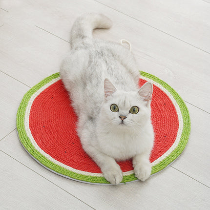 Cat Supplies Watermelon Cat Linen Mat Cat Daily Necessities Sisal Cat Claw Board