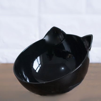 New Inclined Food Cat Ear Oblique Mouth Transparent Single Pet Bowl