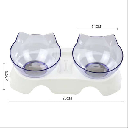 Cat Double Bowl Cat Food Bowl Protects Cervical Vertebra