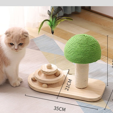 Pet Cat Tree Toys Cat Scratch Post Pet Furniture Scratching Post Cats Claw Scratcher Double Sisal Balls Cat Accessories