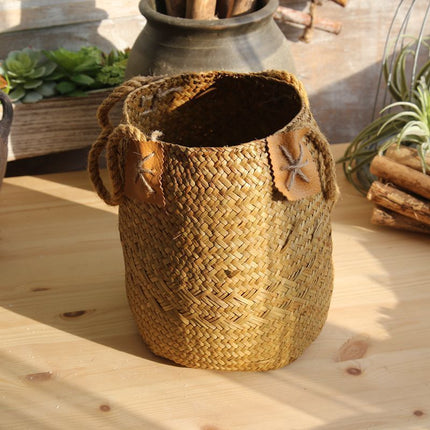 Hand woven basket flower basket basket rattan