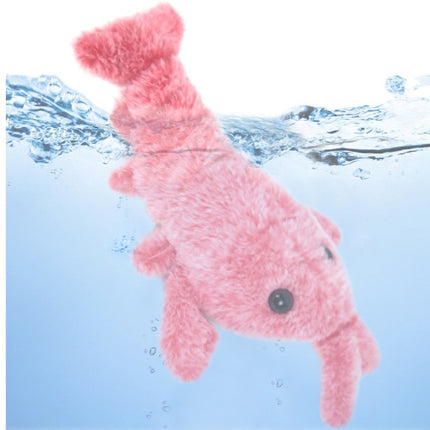 Pet Toys Electric Jumping Shrimp USB Charging Simulation Lobster Funny Cat Plush Pets Toy