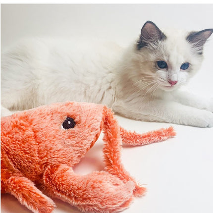 Pet Toys Electric Jumping Shrimp USB Charging Simulation Lobster Funny Cat Plush Pets Toy