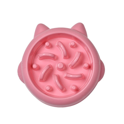 Pet Dog Cat Slow Feeder Bowls Anti Choking Slow Feeder Dish Bowl Home Dog Eating Plate Anti Gulping Bowl Supplies